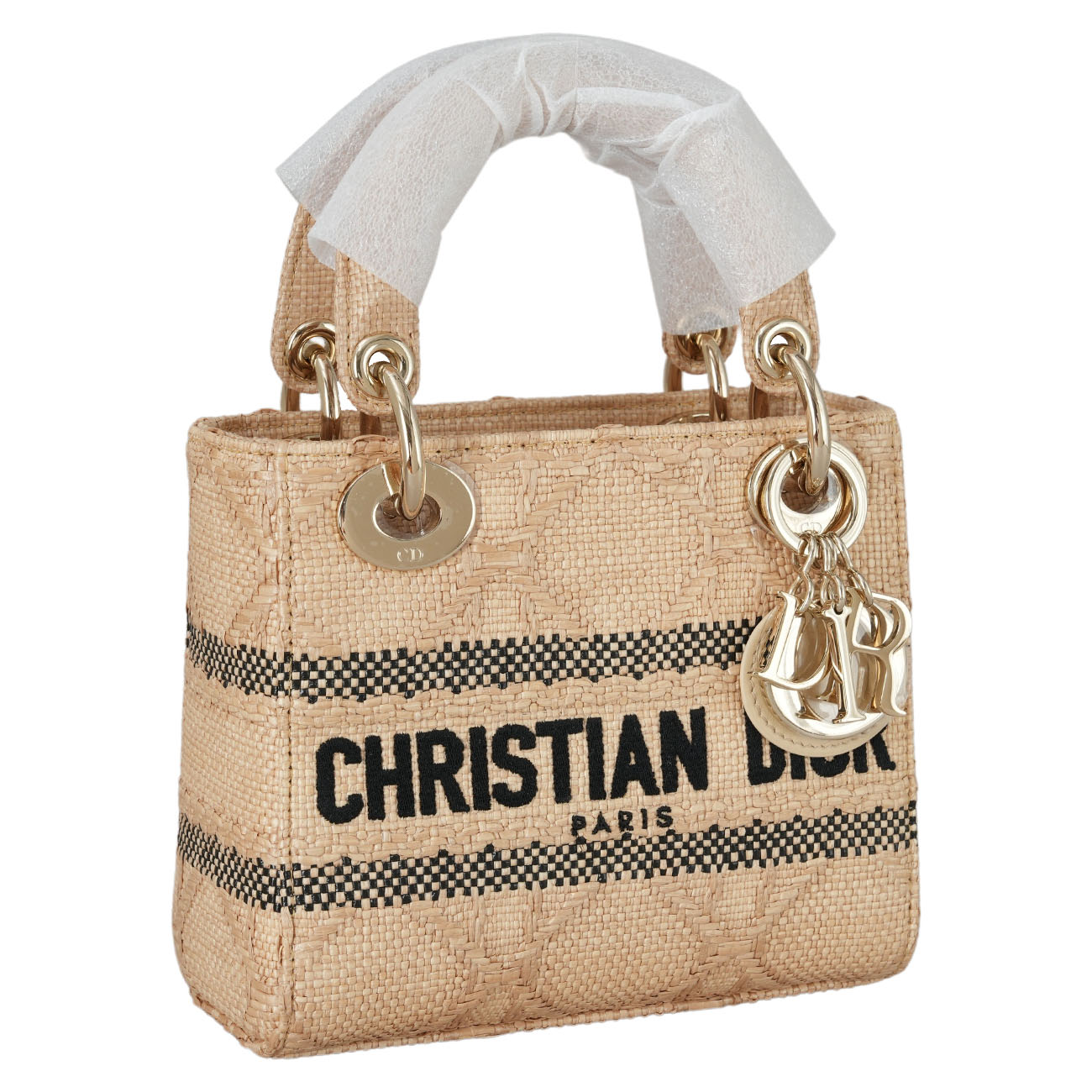 CHRISTIAN DIOR(USED)크리스찬디올 레이디 D LITE 미니 라피아